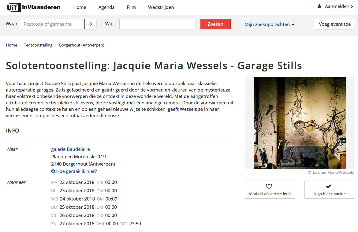 Uit in Vlaanderen Jacquie Maria Wessels